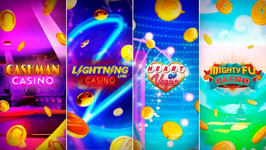 Casino game promo banners with coins, relevant to mobile game marketing creative testing and soft launch budget planning. Casino game promo banners with coins, relevant to mobile game marketing creative testing and soft launch budget planning.